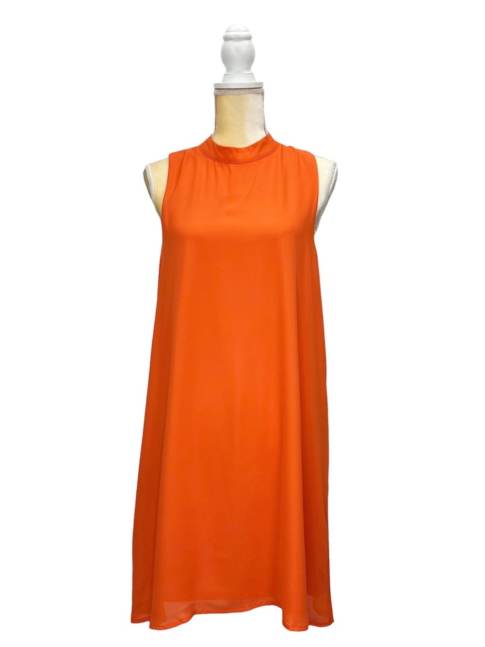 GB Gianni Bini Orange Trapeze Dress Size Large Sleeveless Knee Length New NWT